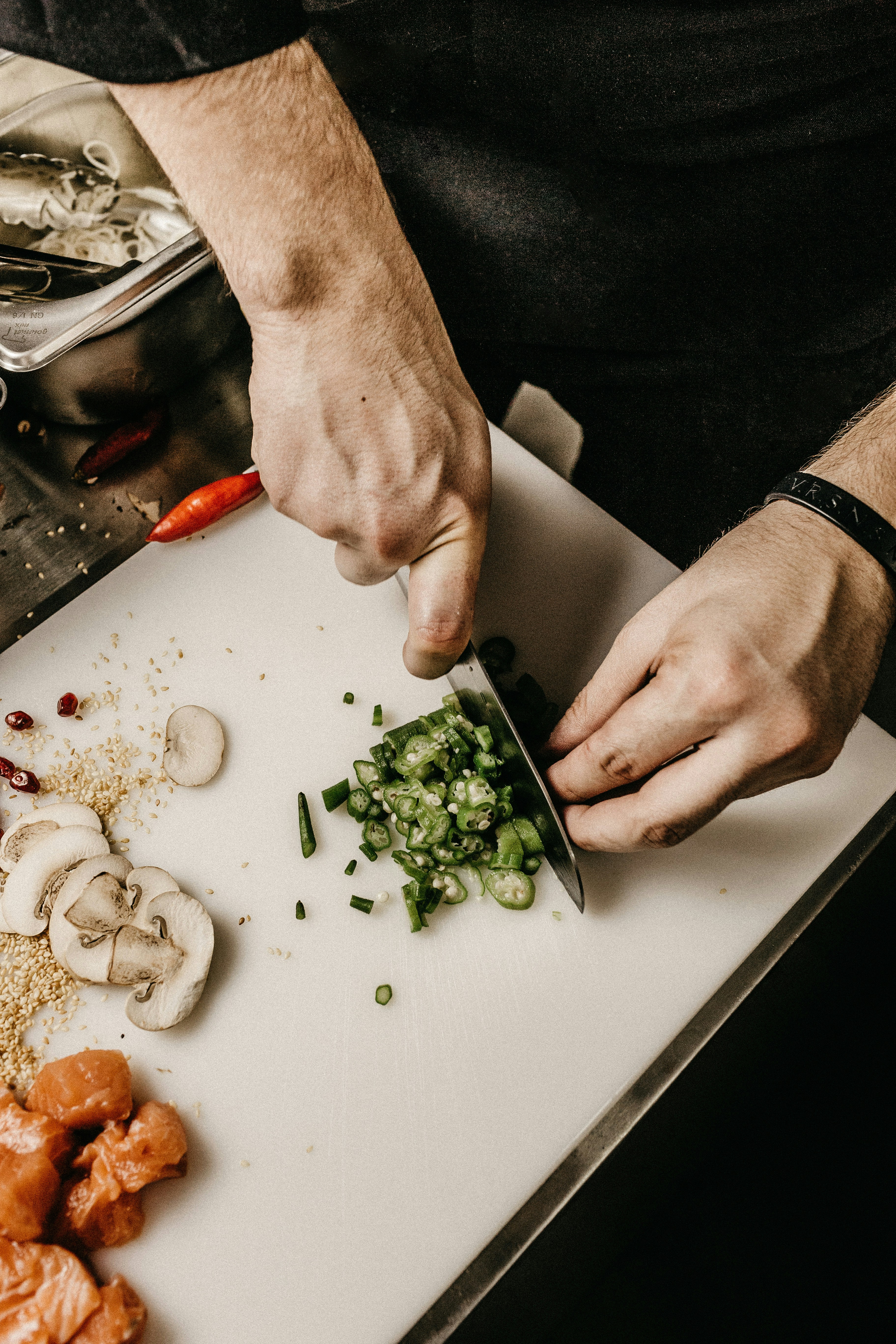Fresh summer pasta with garden vegetables